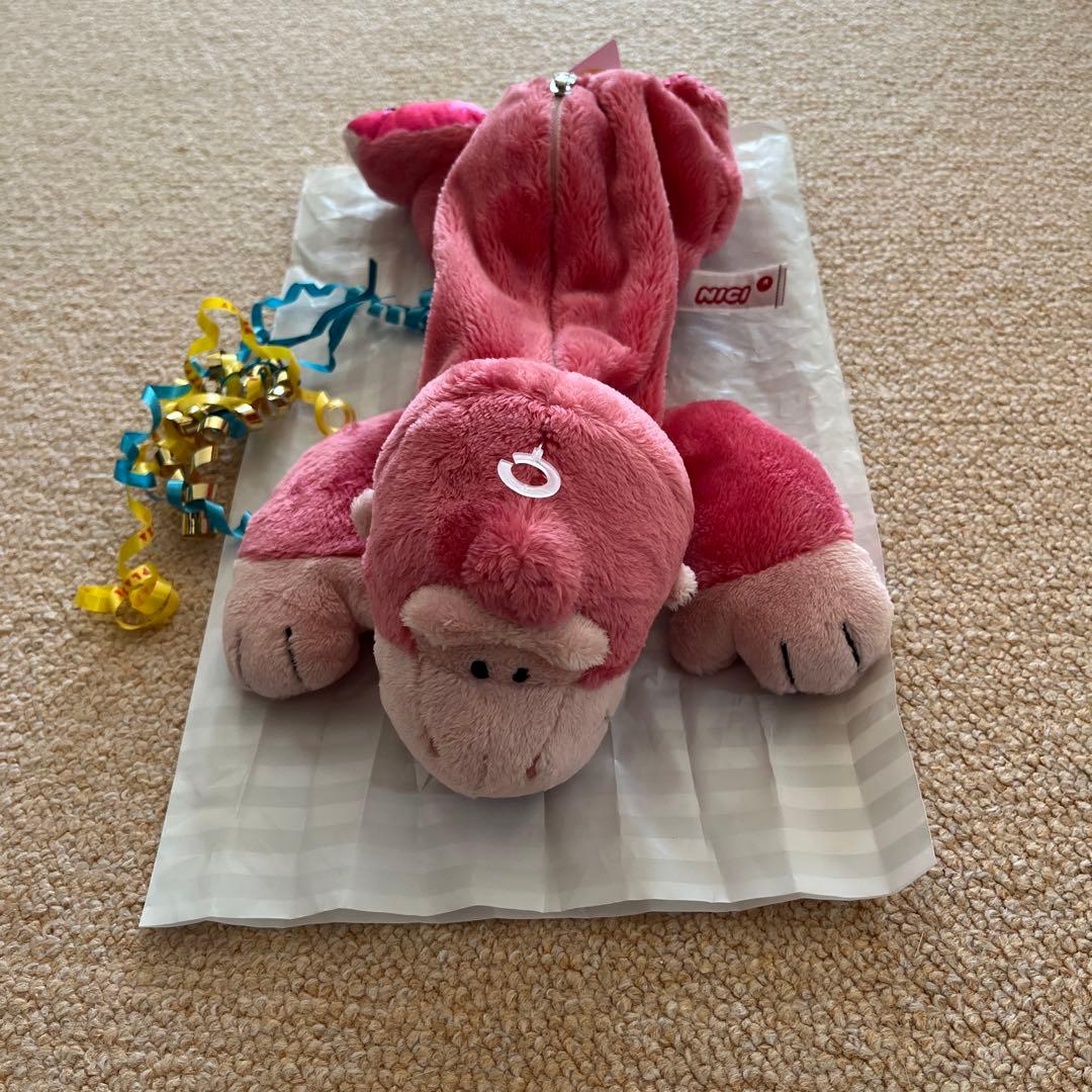 新品】Nici ニキ ペンケース ピンク ゴリラ PLAZA限定 プラザ限定 NICI