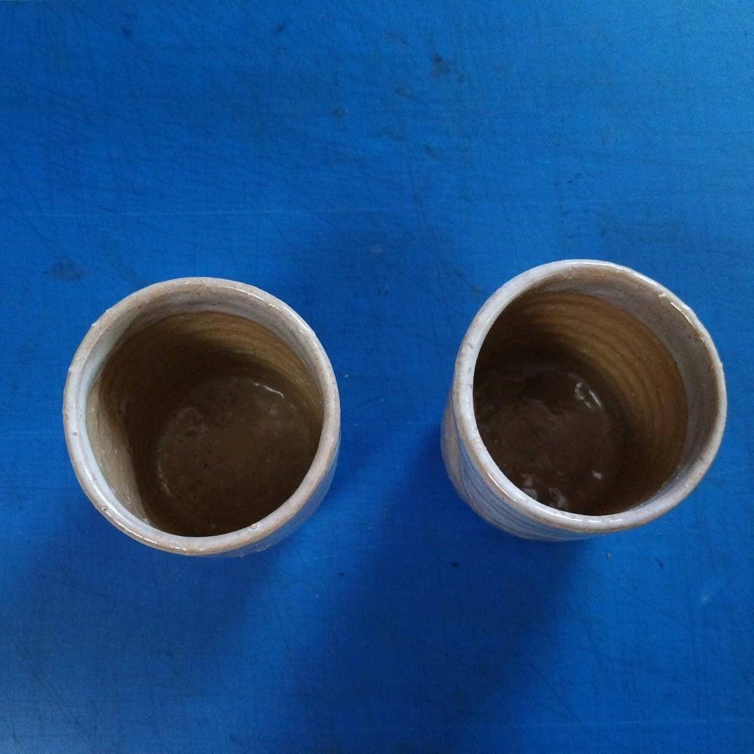 萩焼　　古賀　大眉作　湯呑　hagiyaki pottery