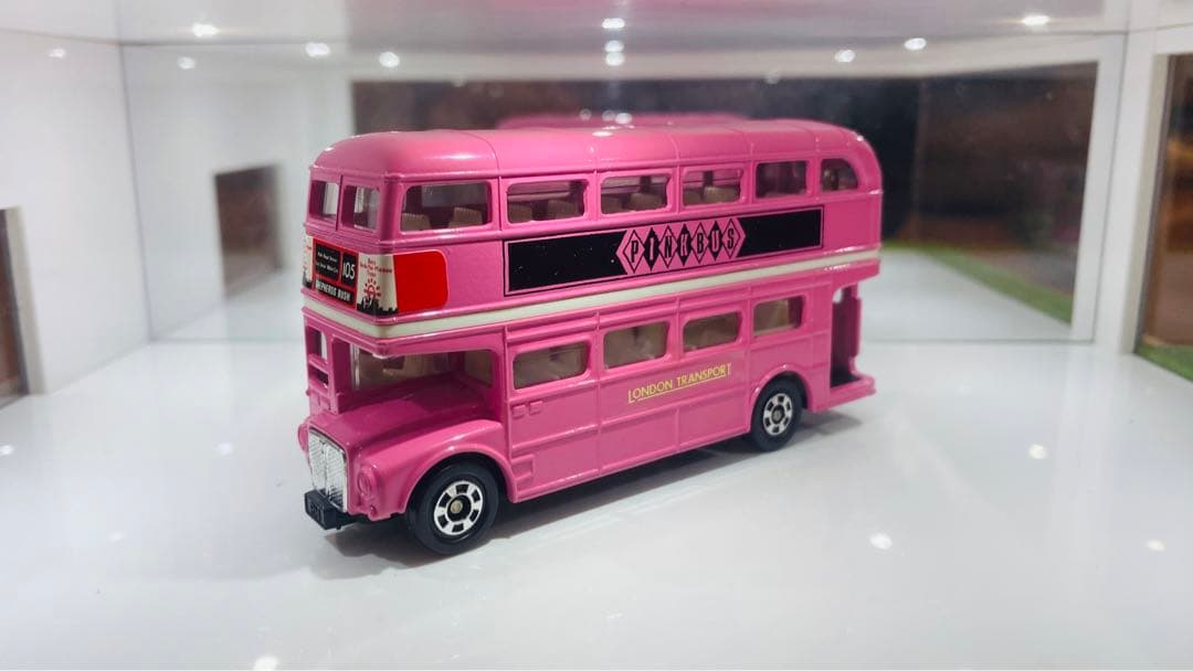 超レア】ロングトミカL8-2-8 ロンドンバスRM 希少ピンクカラー 日本製