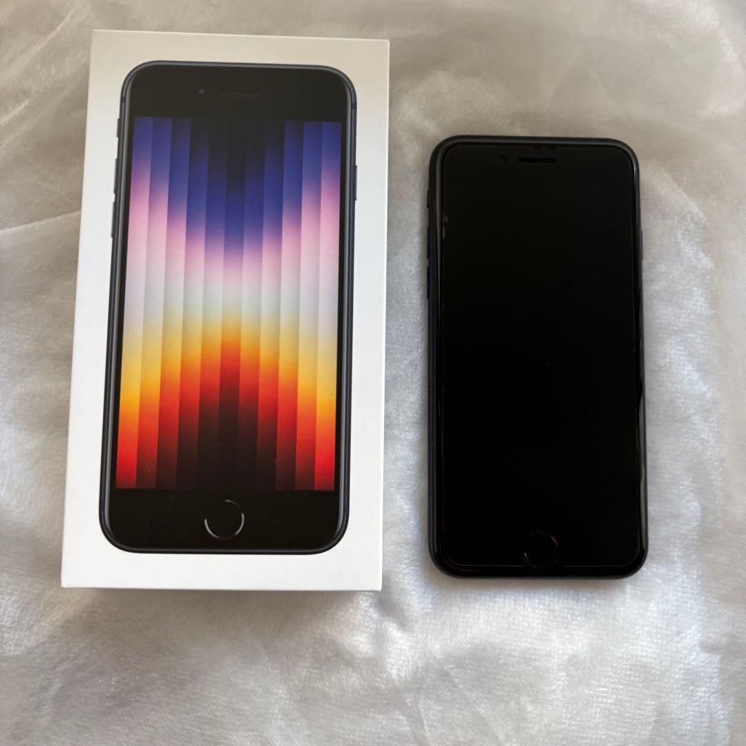 iPhone SE 第3世代 ミッドナイト 128GB 背面割れ iPhone SE（第3世代） SE3 第3世代 純正 バックパネル Aランク 修理