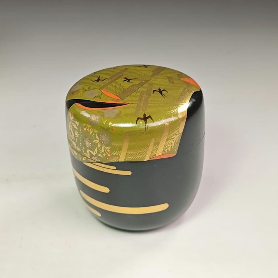 イ820 棗『奥津一心斉作』『誰が袖棗 蒔絵 四季 共箱』茶道具 漆塗