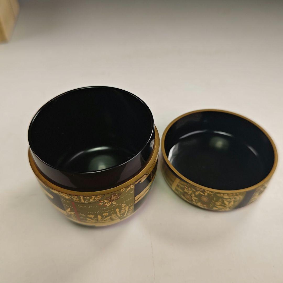 イ820 棗『奥津一心斉作』『誰が袖棗 蒔絵 四季 共箱』茶道具 漆塗