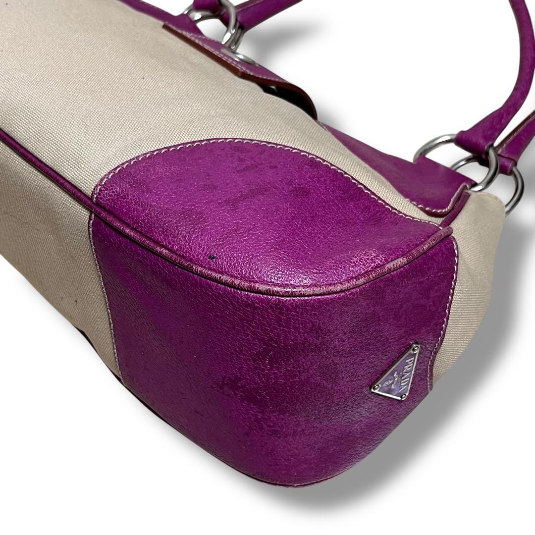 美品 PRADA プラダ ハンドバッグ 肩掛け 三角プレート