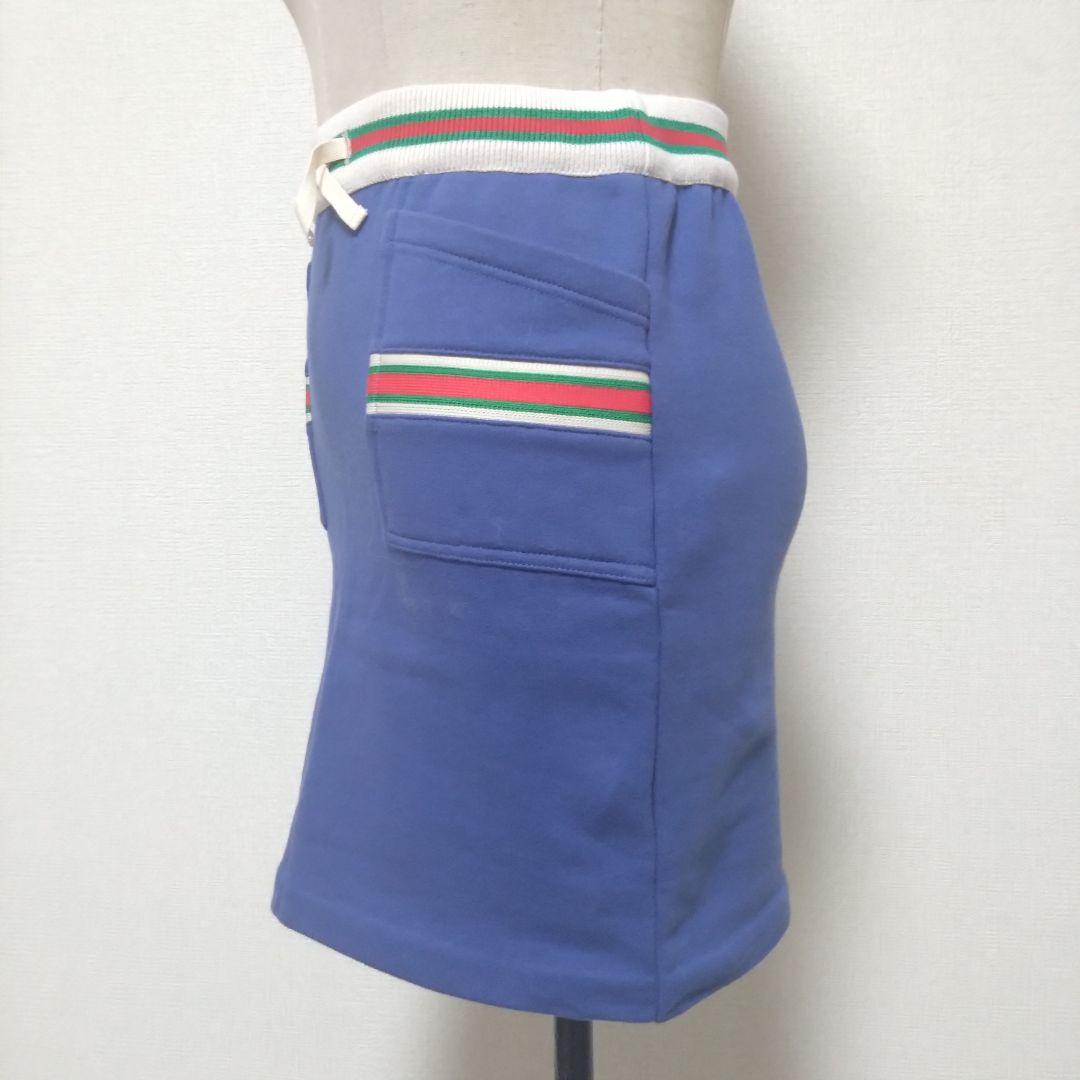 正規品 GUCCI グッチ ネイビー ストライプ タイト スカート ブルー