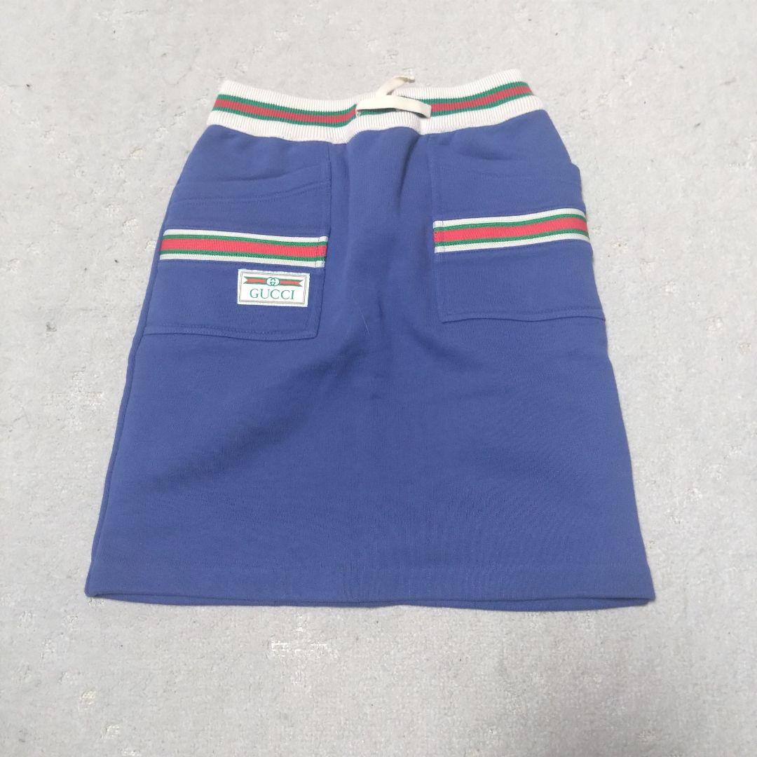 正規品 GUCCI グッチ ネイビー ストライプ タイト スカート ブルー