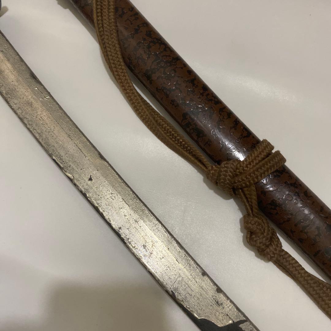 映画プロップ　実物　竹光　昭和レトロ　古美術　長ドス脇差　模造刀　木製　コスプレ