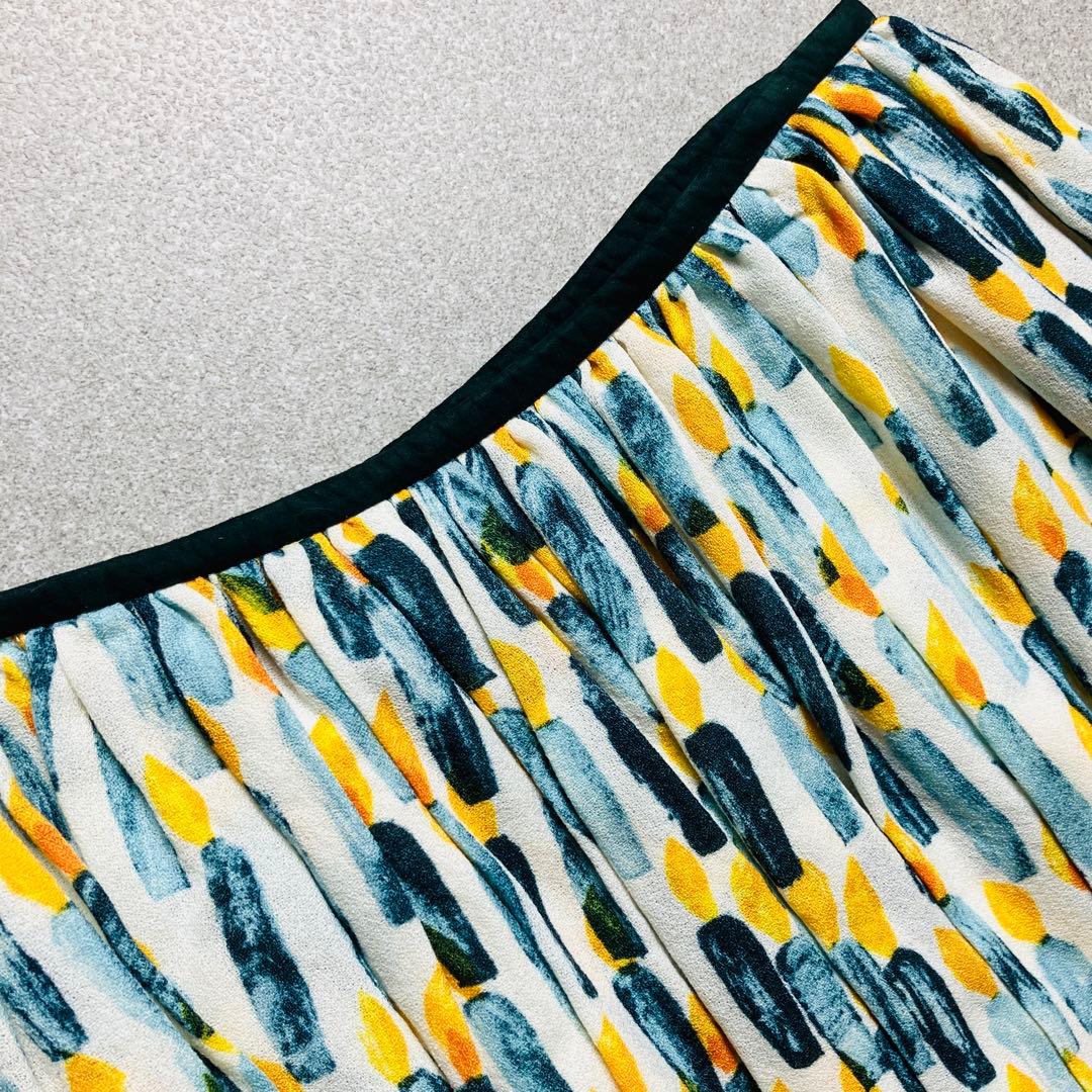 美品✨ 希少 ミナペルホネン candle ギャザー フレア スカート