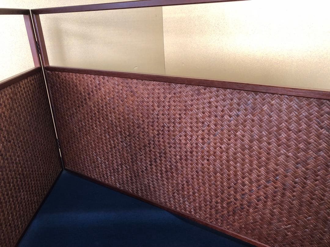 《R》風炉先屏風 両面使い 独楽繋 網代 元箱　1f