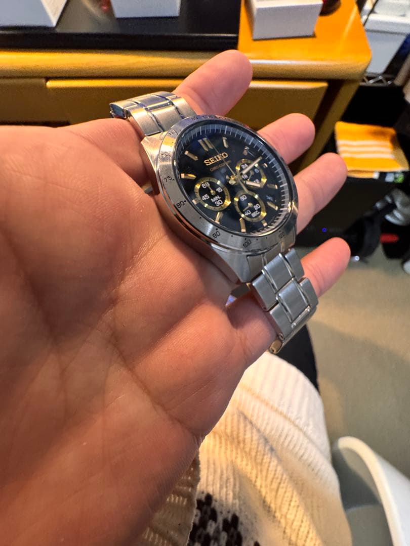 SEIKO クロノグラフ 腕時計 ブラック