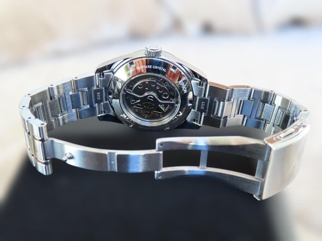 オリエントスター 機械式 メンズ腕時計ネイビー RK-AU0005L