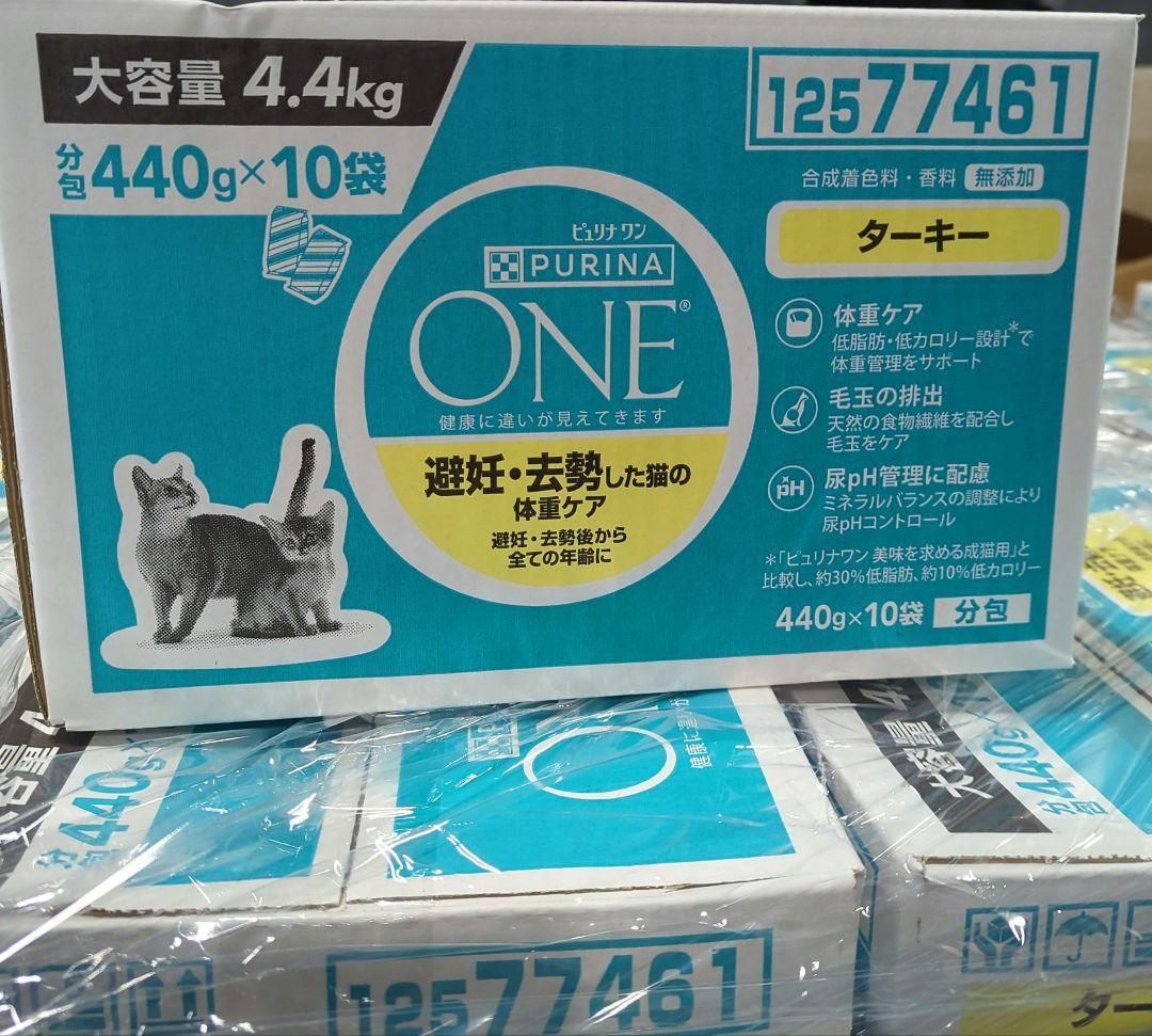2箱ピュリナ ワン キャットフード ターキー 4.4kg賞味期限：2026.02