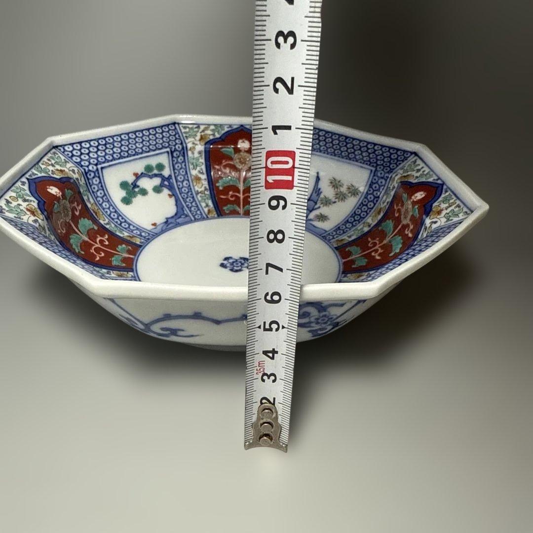 十二代 酒井田柿右衛門 菓子鉢 八角浅小 染錦松竹梅