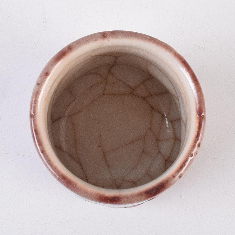 志野焼 美濃焼 奥磯太覚作 志野湯呑 共箱 C R8909 - メルカリ