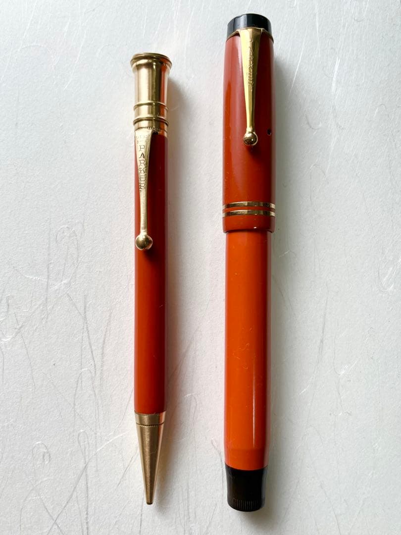 Parker デュオフォールド ペンシル&万年筆セット ビンテージ 1920年代 Parker デュオフォールド ペンシル&万年筆セット ビンテージ 1920年代