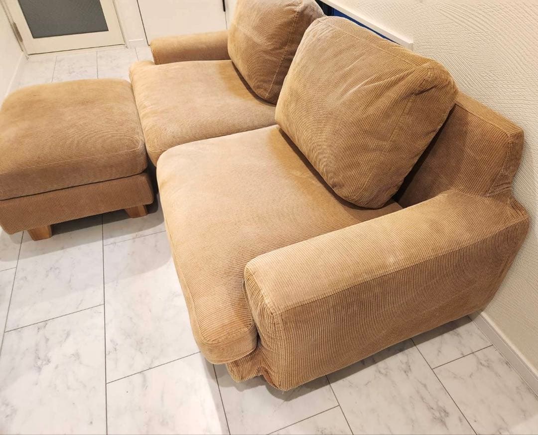 unico ウニコ GREIG（グレイグ）カバーリング3人掛けソファ&オットマン