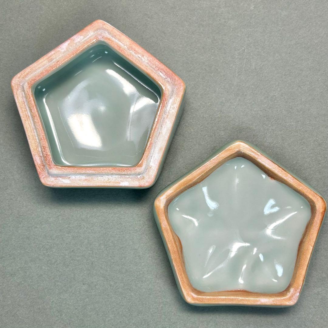 香合 4個セット 『押小路 青磁 呉須 祥瑞 交趾』 茶道具 茶道 共箱 工芸品