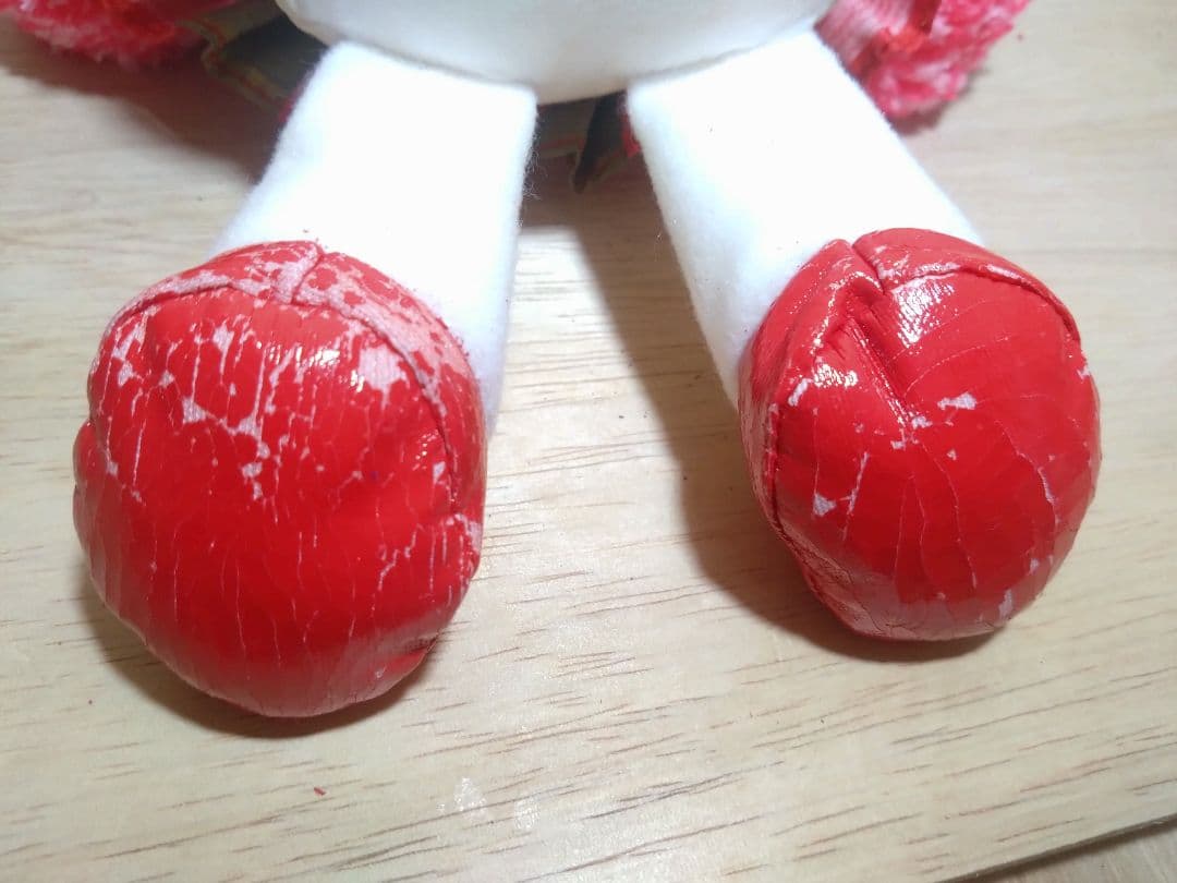 激レア☆足長キティ☆おすわりチアガールコスチュームぬいぐるみ2点　2003年