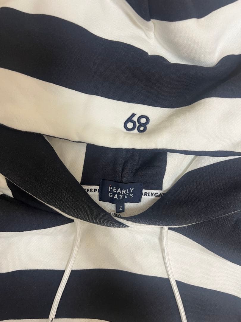 PEARLY GATES パーカー ボーダー　2 コットン100