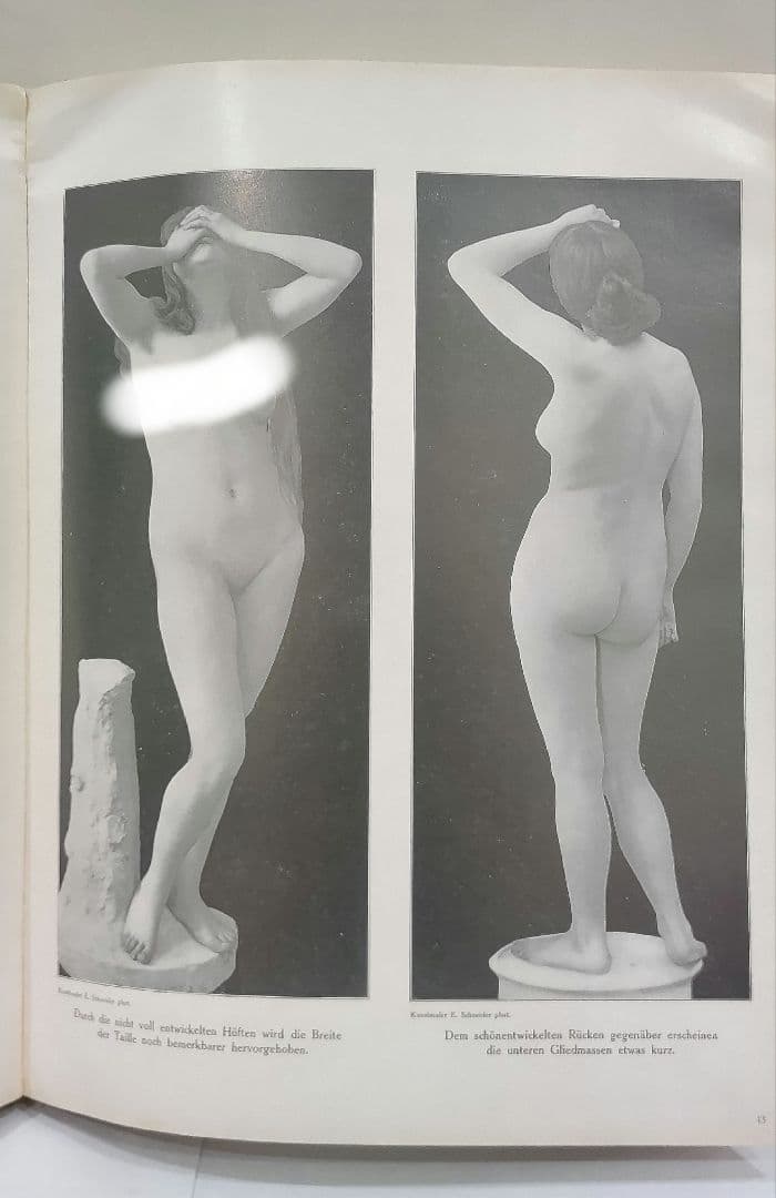 ヴィンテージ写真集『人体形態とその美　裸体研究のためのモデル』1907年発行