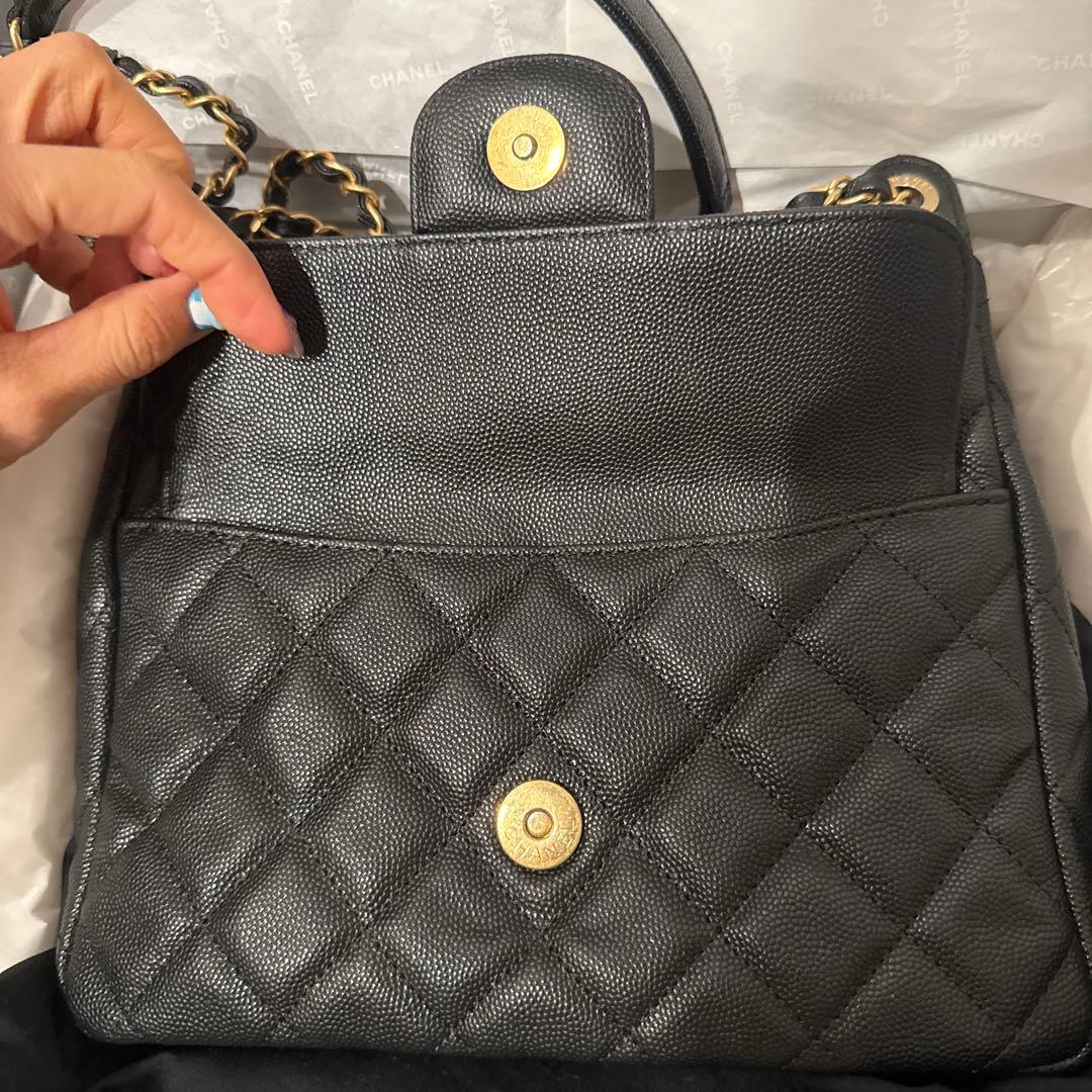 CHANEL ★キャビアスキンブラック ショルダーバッグ