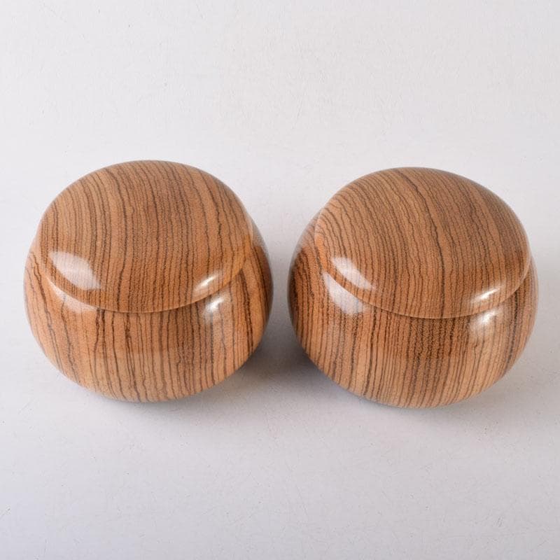 くずもち　碁石　本蛤碁石　那智黒碁石　碁笥　一套　時代箱付　M　R8687