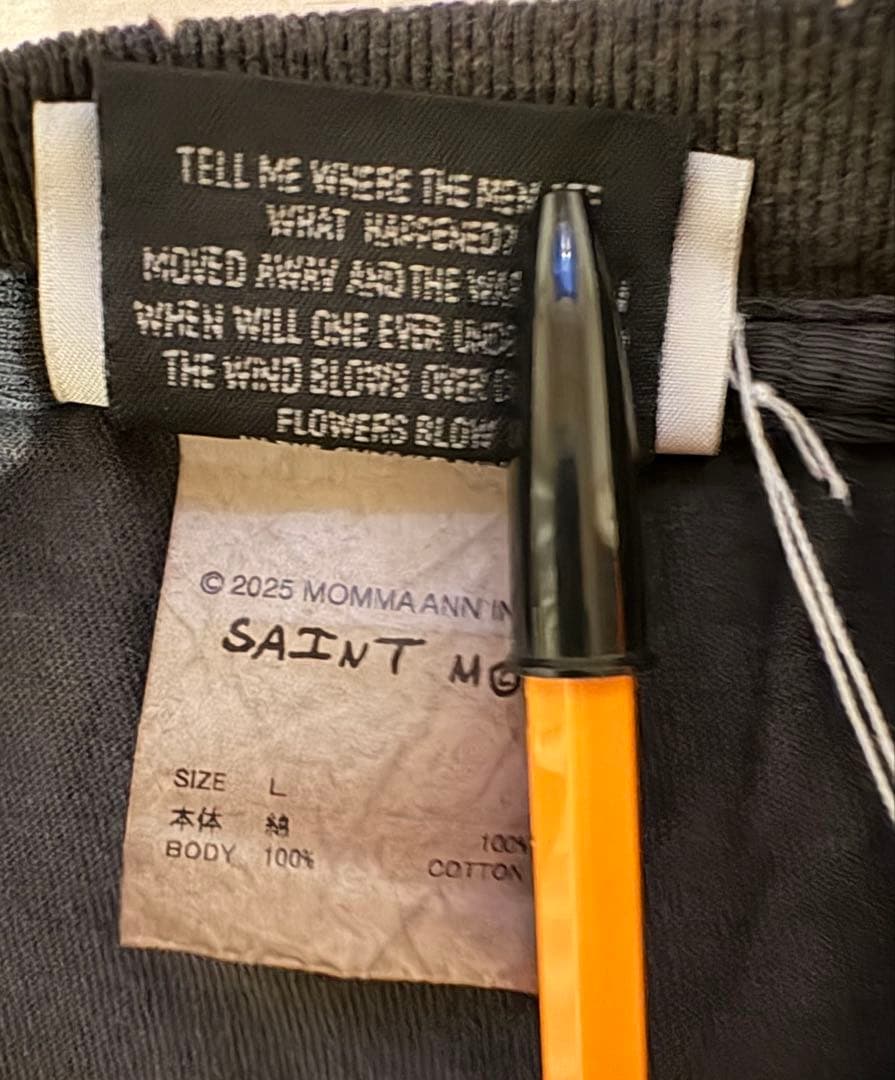 セントマイケル25FW発売NASコラボ NAS SS TEE/NAS黒L美品 ©SAINT