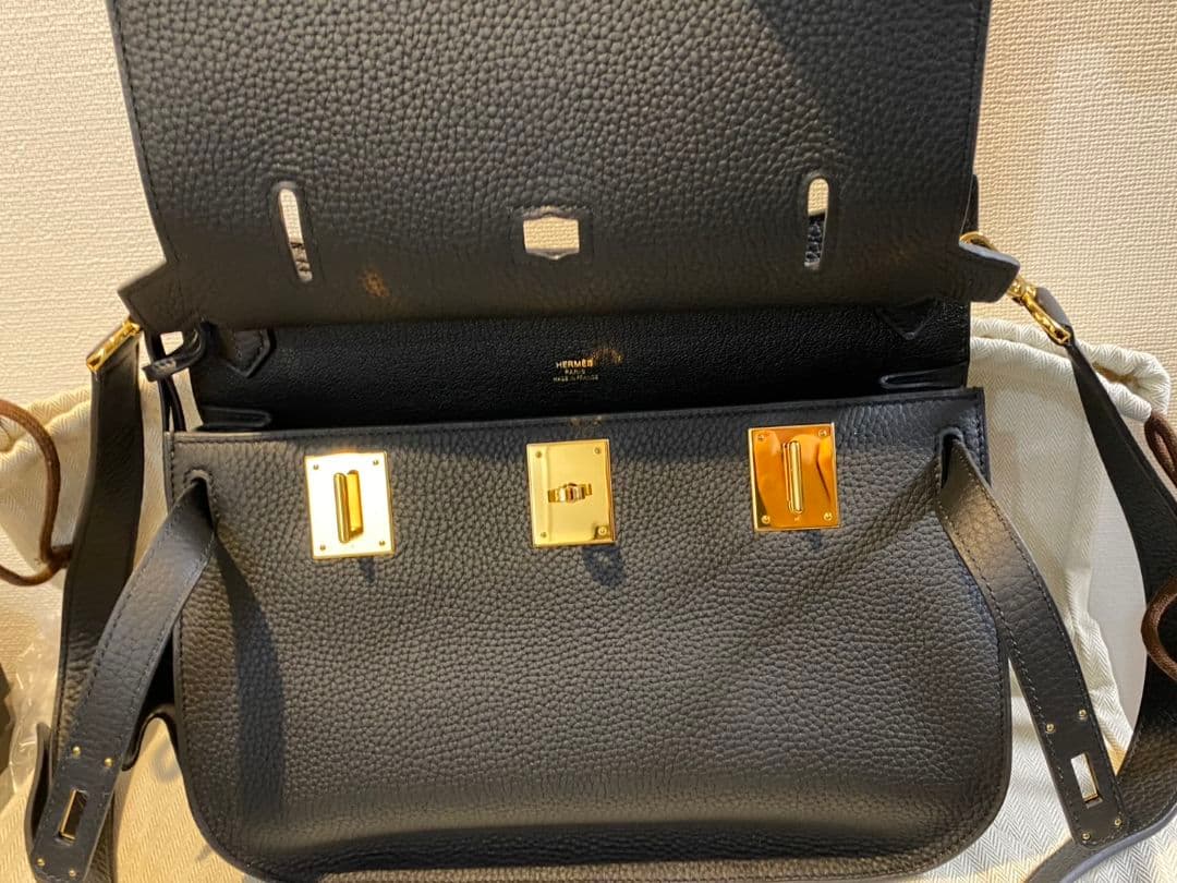 【週末限定値下】W刻印エルメス トゴ ジプシエール28ゴールド金具黒2024年製