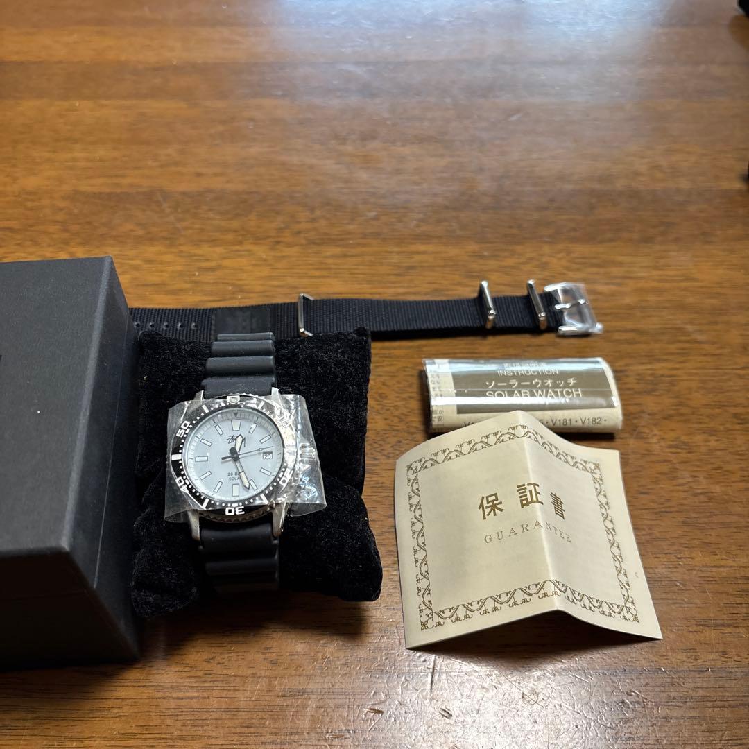 Stussy ソーラーウォッチ ブラック ラバーベルト