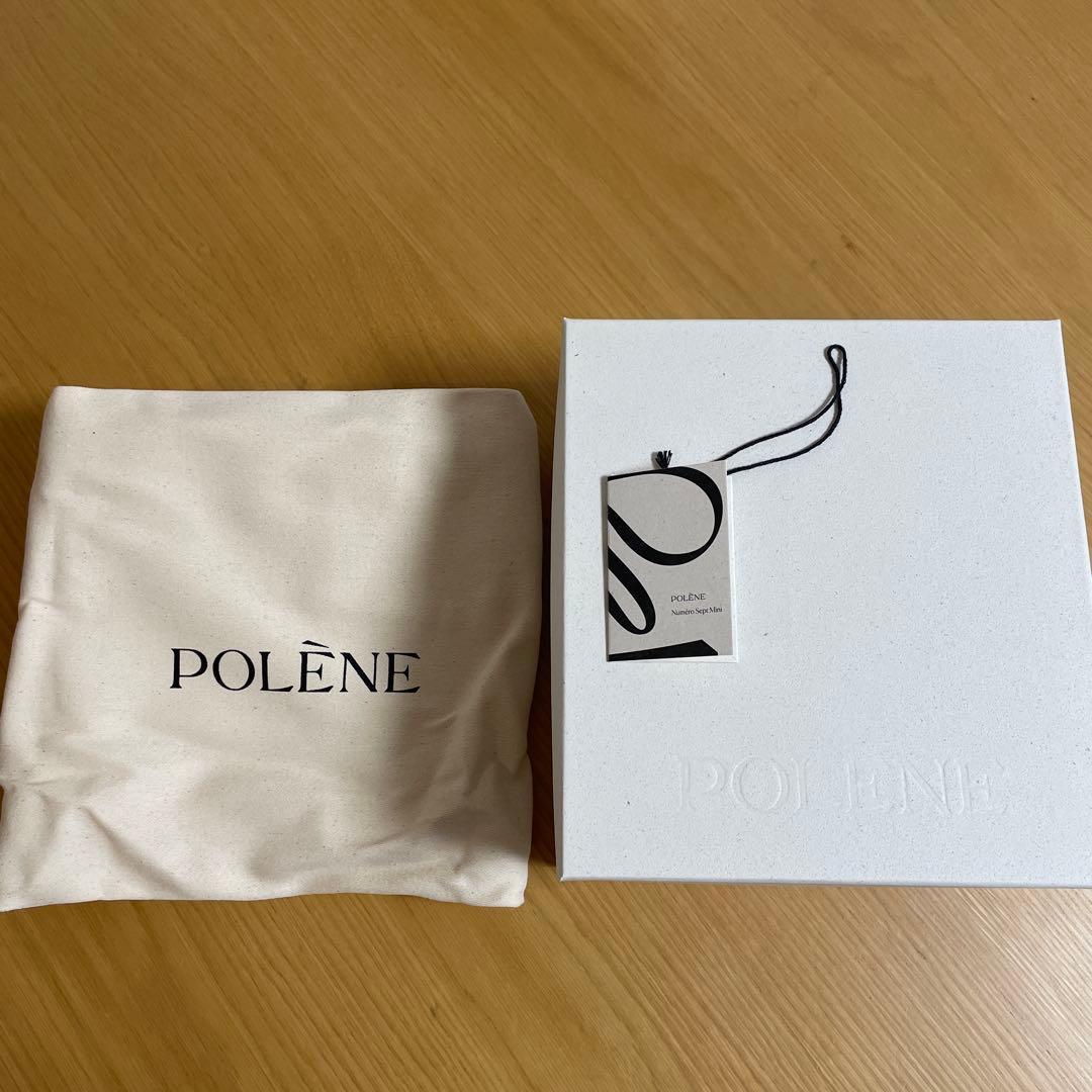 POLÈNE Numéro Sept Mini ブラックハンドバッグ