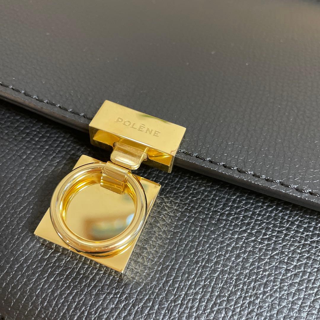 POLÈNE Numéro Sept Mini ブラックハンドバッグ