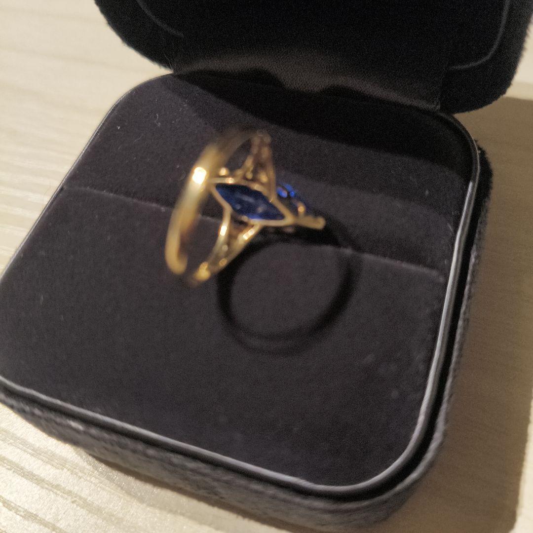 K18ブルーの宝石リング