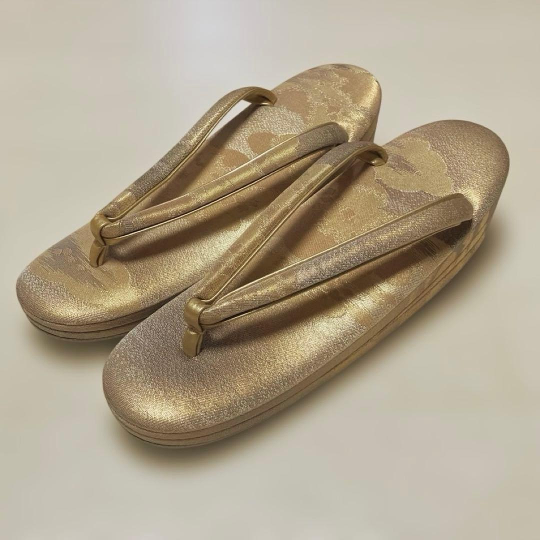 《極美品・箱付き》伊と忠　草履バッグセット　帯地