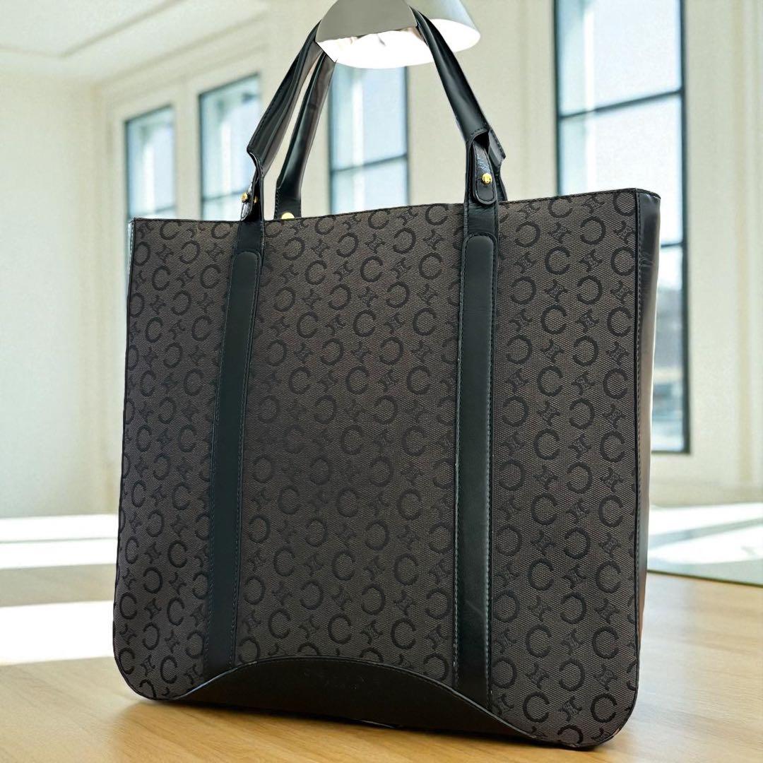 極美品　セリーヌ　トートバッグ　マカダム　大容量　ビジネスバッグ　A4収納可能