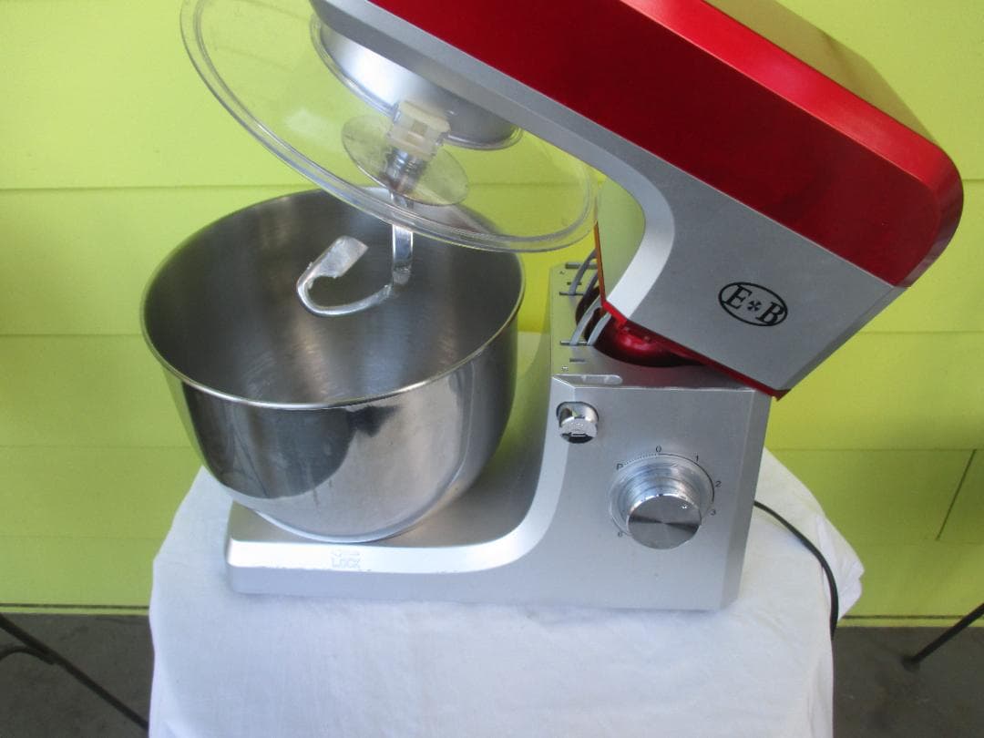 ☆E&B ミキサー 赤 シルバー ステンレスボウル EB-1701X