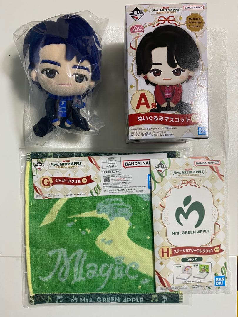 Mrs. GREEN APPLE ぬいぐるみ・タオル•立体メモセット ミセスグリーン