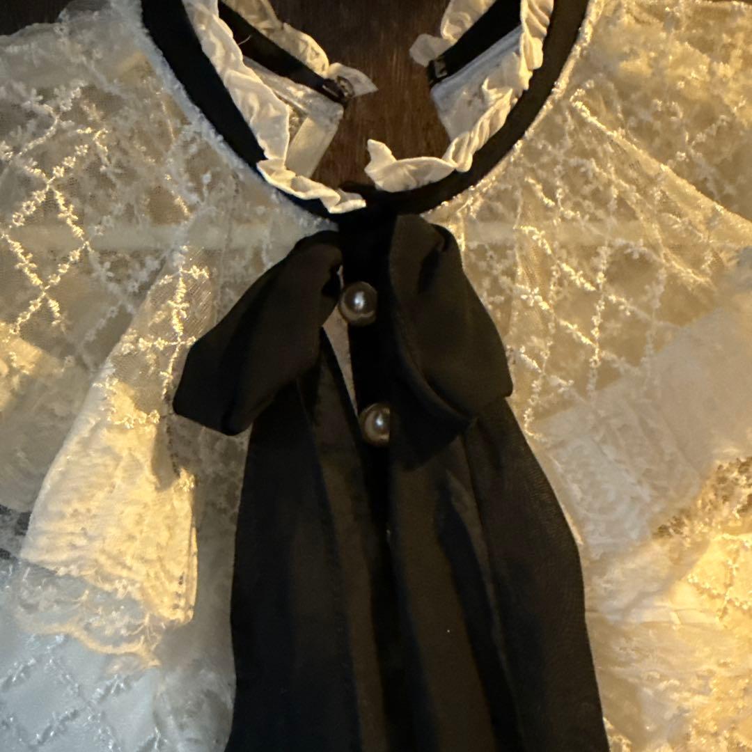 ROBE de FLEURS キャバドレス ホワイト ブラック