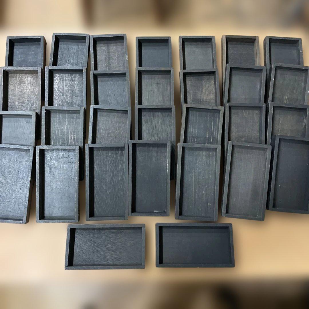 B30-2/活版印刷所で使われていた小箱（文選箱）30枚【古道具】