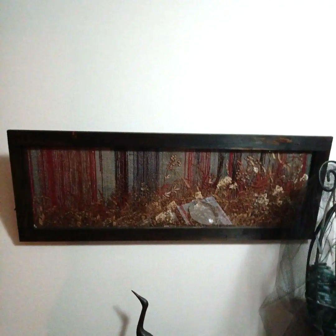 裂織 × ドライフラワー ART 額入り 裂織 × ドライフラワー ART 額入り