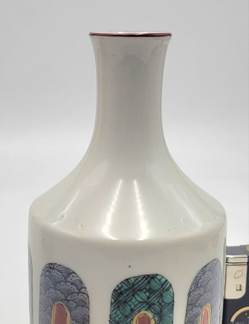 時代物　九谷焼　色絵徳利　合わせ箱　古九谷　骨董品、美術品