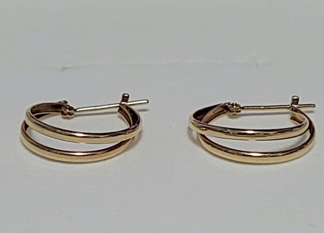 NOIR DE POUPEE ノワールドプーペ K10 2連 フープピアス