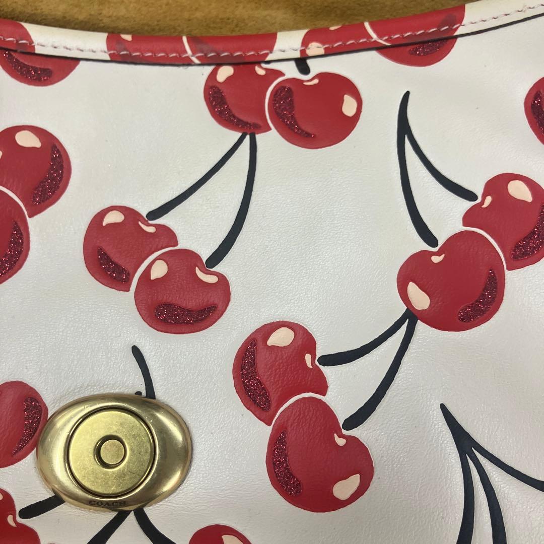 E1-1-01 COACH チェリー柄 ショルダーバッグ