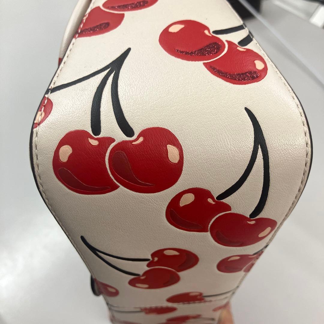 E1-1-01 COACH チェリー柄 ショルダーバッグ