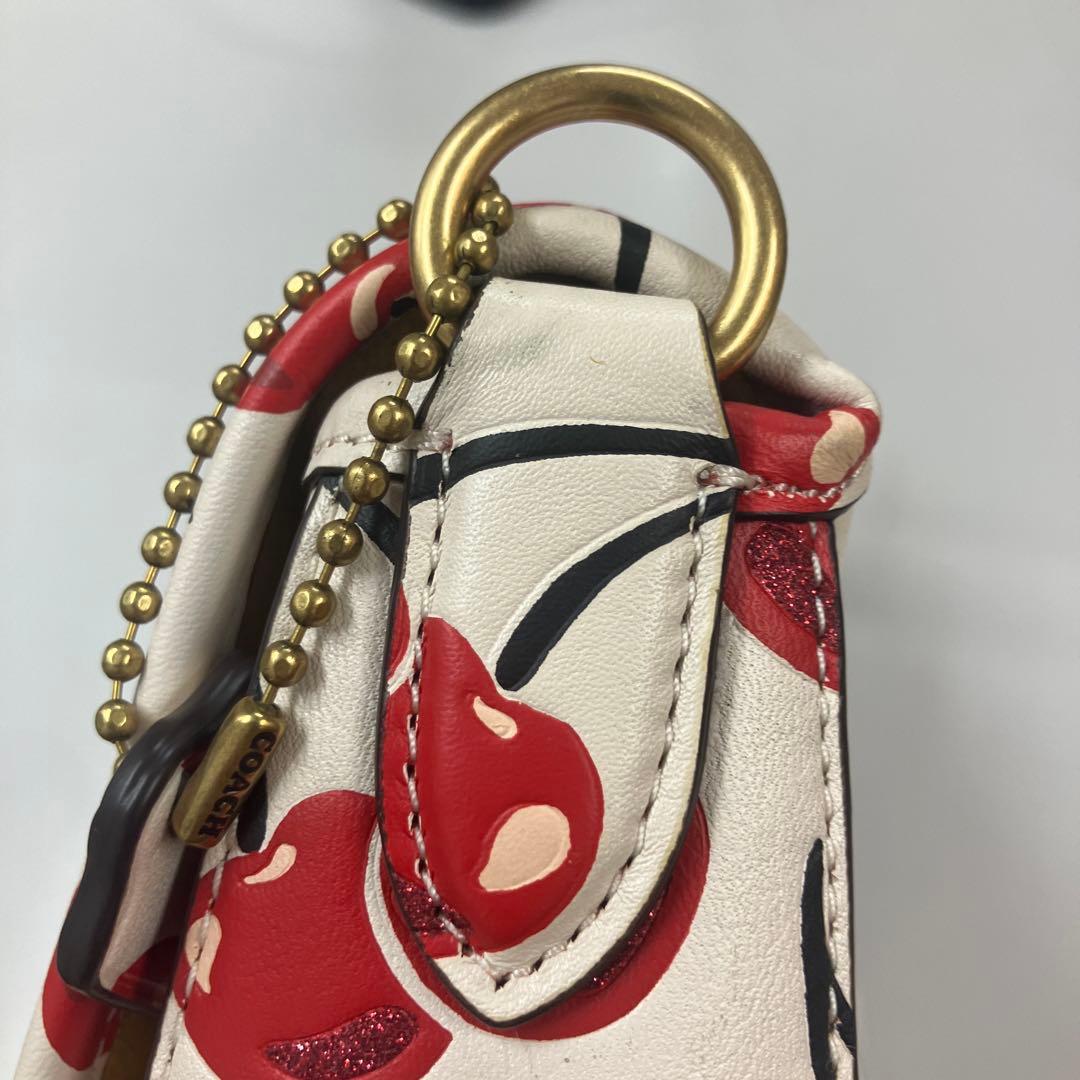 E1-1-01 COACH チェリー柄 ショルダーバッグ