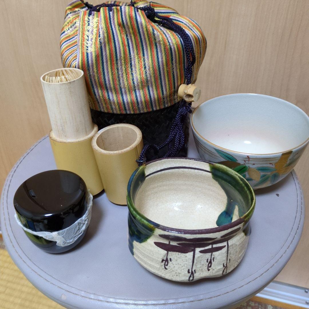 野点茶籠セット 野点 野点籠 　茶籠 茶道具 茶道具/茶器 野点籠/野立籠（のだてかご）セット、御幸籠（みゆき