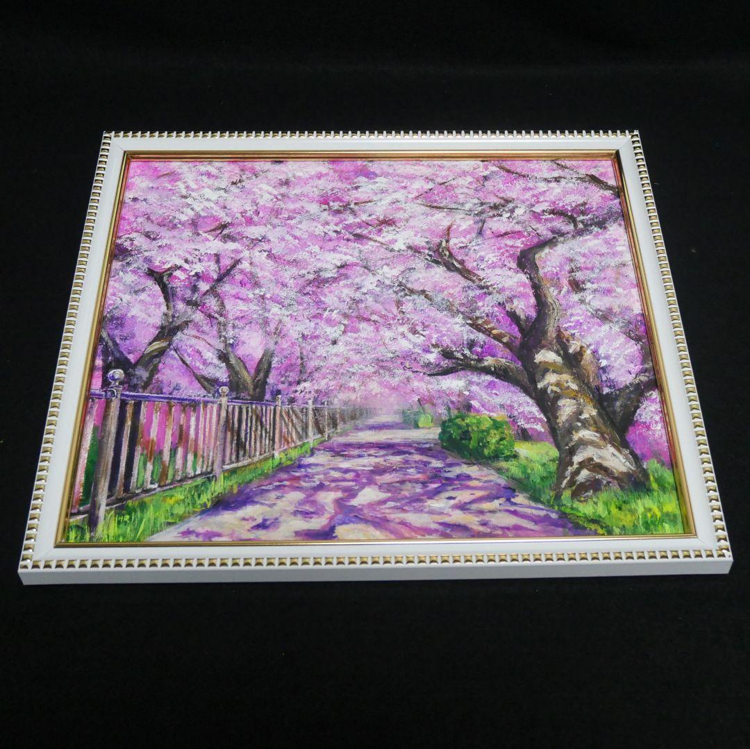 油絵 油彩 油彩画 絵 絵画 【春のトンネル】