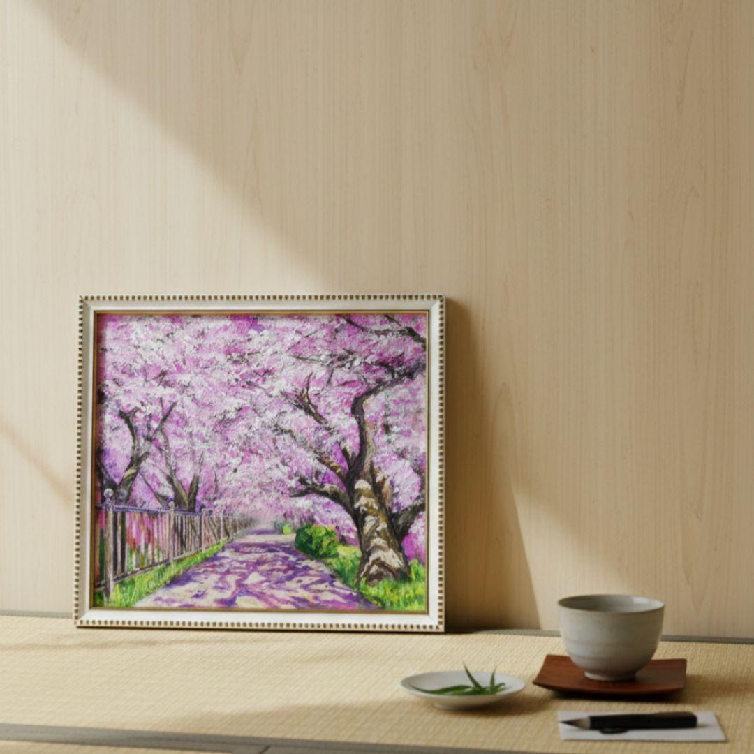 油絵 油彩 油彩画 絵 絵画 【春のトンネル】