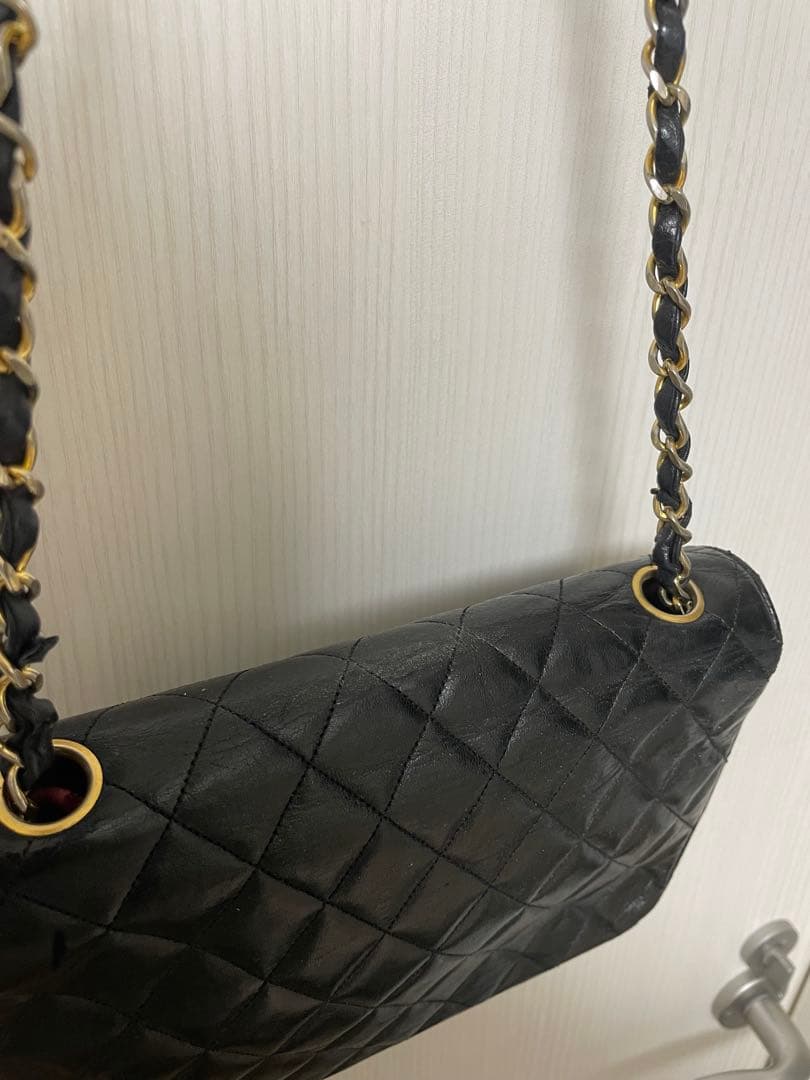 CHANEL 黒 キルティング ショルダーバッグ