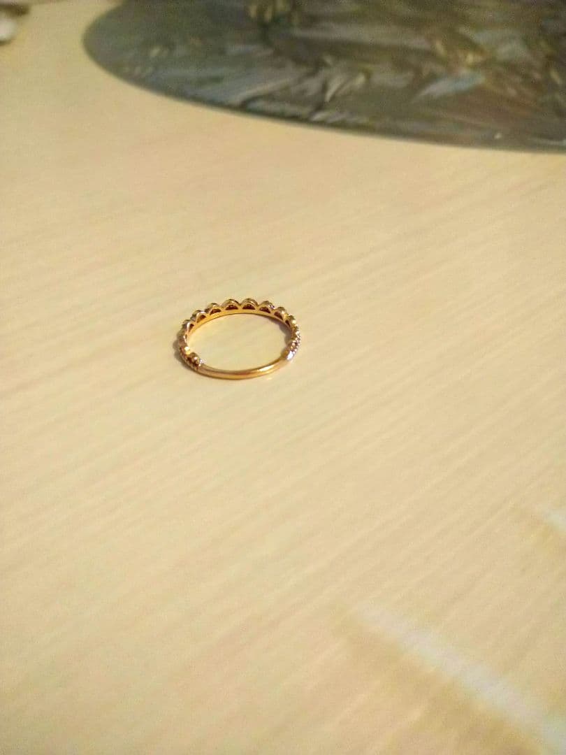 ete　ｋ１０ＹＧ　ティアラクラウンレースリング　 ９号