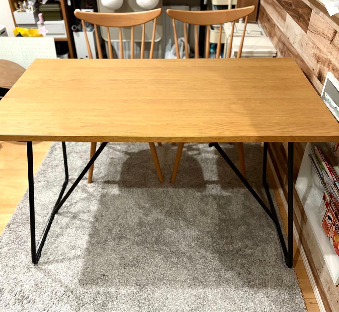 【送料込み】無印良品　折りたたみテーブル　幅120cm オーク材