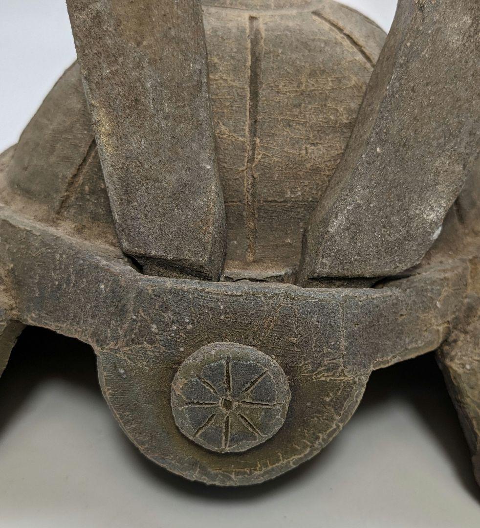 西川政彦 備前焼 兜2種 合箱 カブト 鎧兜 端午の節句 置物 細工物 西川政美